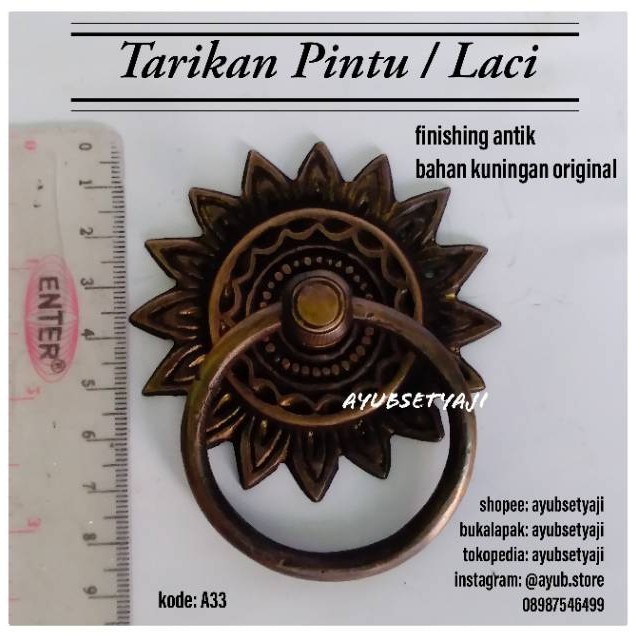 My Tarikan Pintu Antik Handle Hendel Pintu Antik Kuningan A33