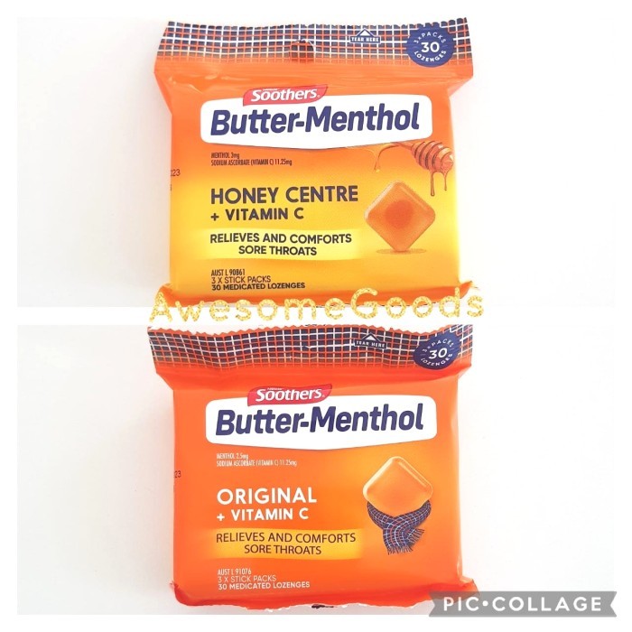 

Sale Soothers Australia Butter-Menthol Multipack 3 X 10 Lozenges
