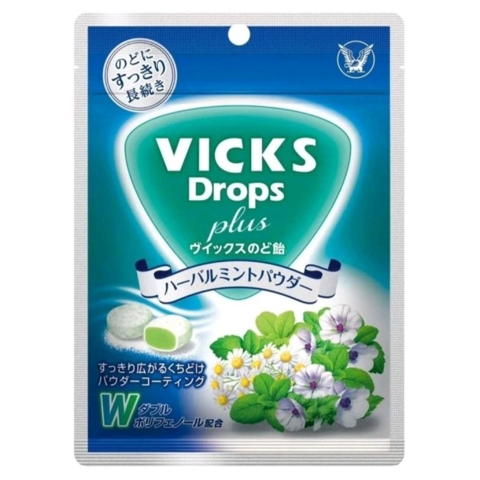

Sale Permen Vicks Drops Plus Throat Candy Japan Herbal Mint Drop