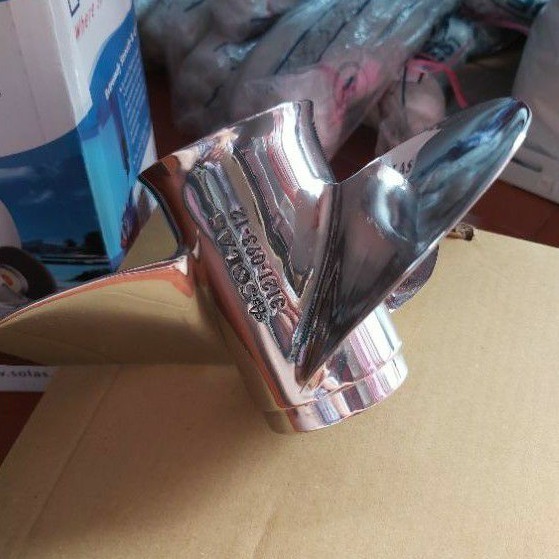 Propeller SOLAS mesin tempel Yamaha 15 pk ukuran 12 in. Stainless steel