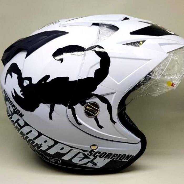 LIMITED EDITION SEPEDA MOTOR HELM & AKSESORIS PENGENDARA MOTOR HELMET DOUBLE VISOR TGP