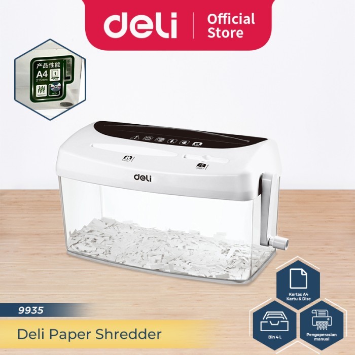 

HOT SALE! Deli Penghancur kertas manual Paper Shredder kapasitas 1 lembar 9935