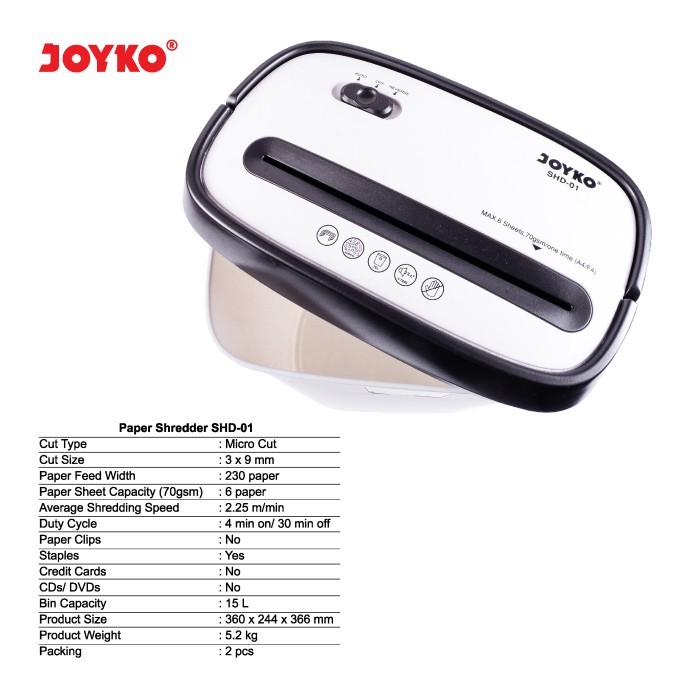 

PROMO! mesin penghancur kertas paper shredder shreder joyko shd 01 micro cut