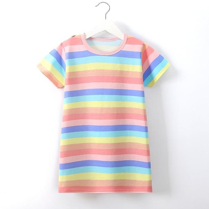 baru [351324] - mini daster kaos lengan pendek import anak perempuan - moti