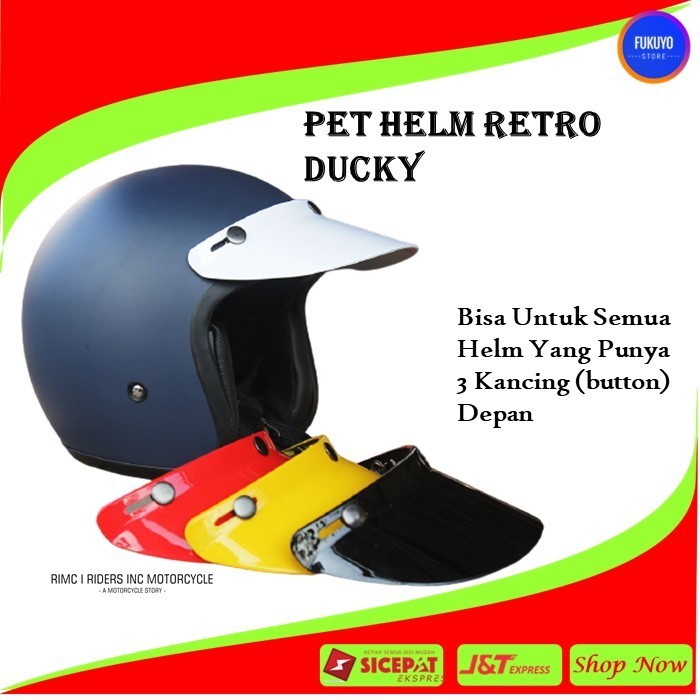 BOOM SALE Pet Helm Bogo Topi helem Retro Ducky Klasik Aksesoris Hlem Motor