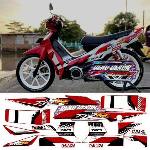 Striping Fizr 2001 Merah Putih F1Zr Fizr 2001 Bisa Divernis Cuting Mesin