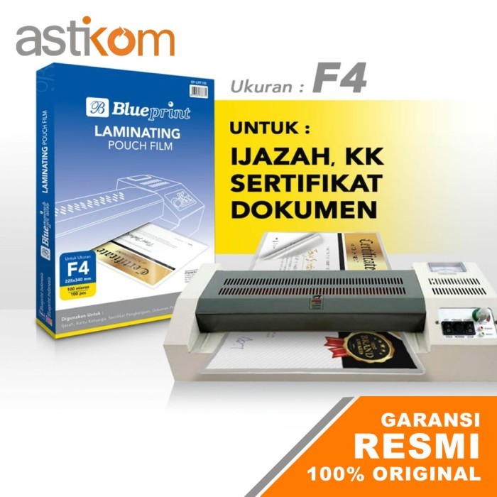 

Plastik Laminating Blueprint A4 & F4 Pouch Film @100Pcs