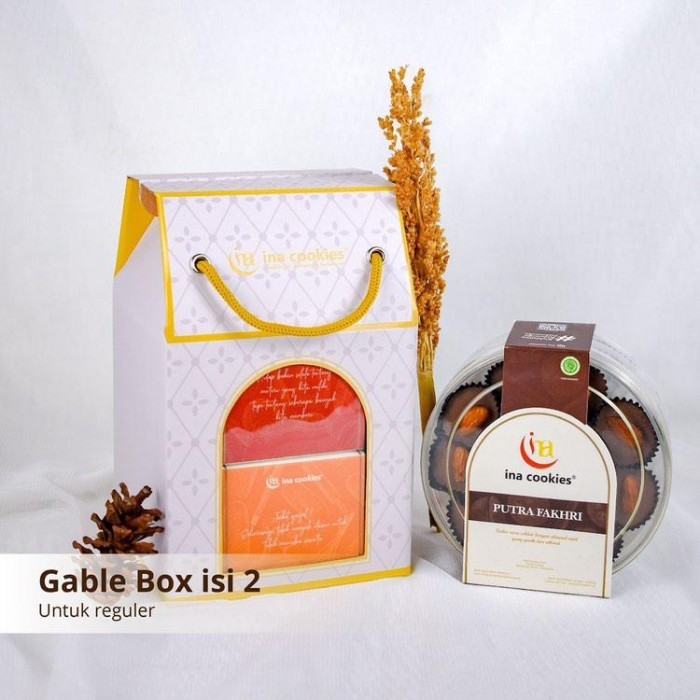 

Gable box 2 Reguler Ina cookies Hampers Kue Lebaran Premium