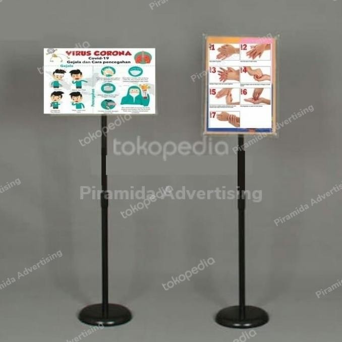 

Akrilik acrylic himbauan polos display standing berdiri A4