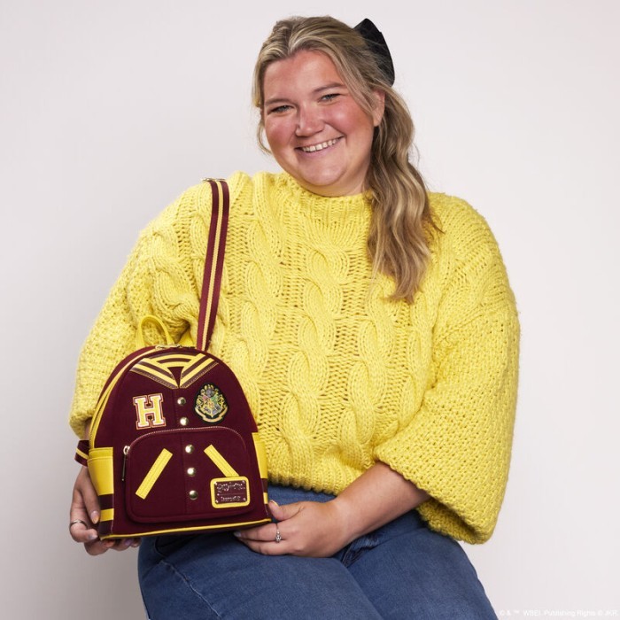 Ready Loungefly WB Harry Potter Gryffindor Crest Varsity Mini Backpack
