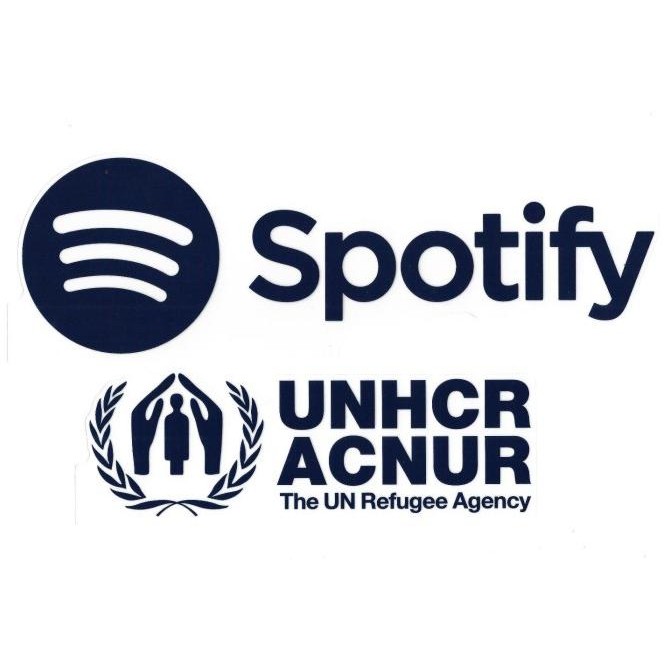 Patch Sponsor Spotify + Unhcr. Navy. Original Patch For Jersey.