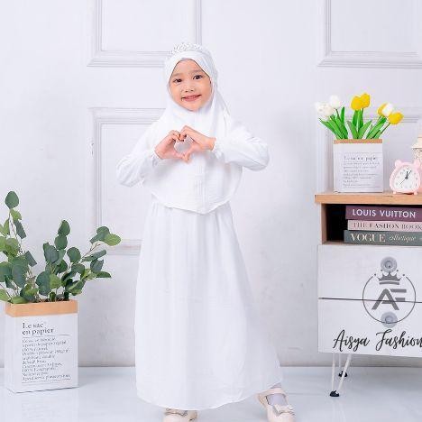 Ready Aisha Dress Anak Terbaru | Gamis Anak Best Seller 2024 | Gamis Anak SyarI Set Hijab Cringkle P