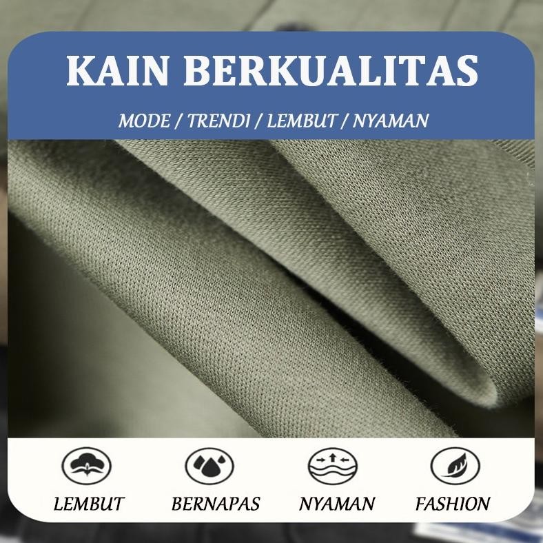 ORIGINAL Kemeja pria Lengan Pendek oversize hijau kemeja hitam style Kemeja Polos Lengan Pendek t sh