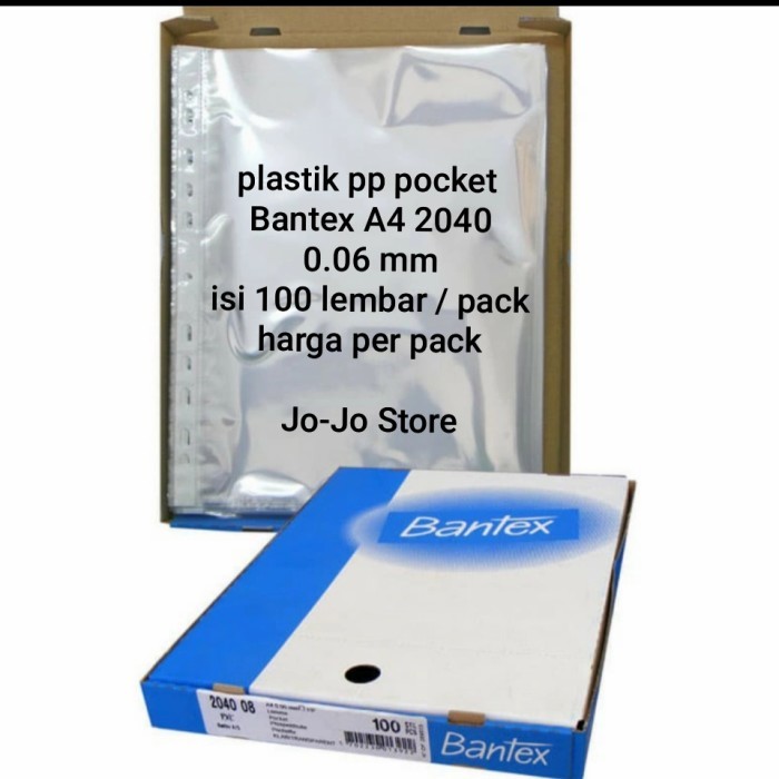 

HOT SALE! Plastik PP Pocket 2040 A4 Clear 0.06 mm Bantex