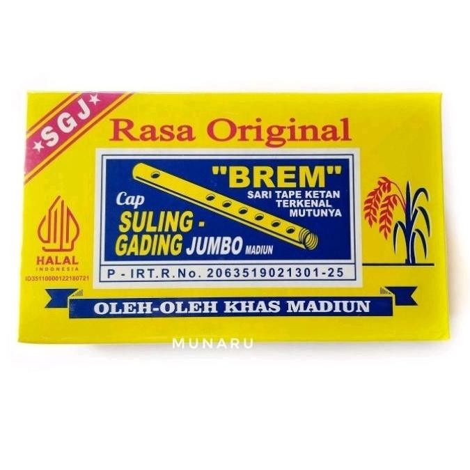 

Brem Khas Madiun SGJ Jumbo isi 4 Suling Gading Premium