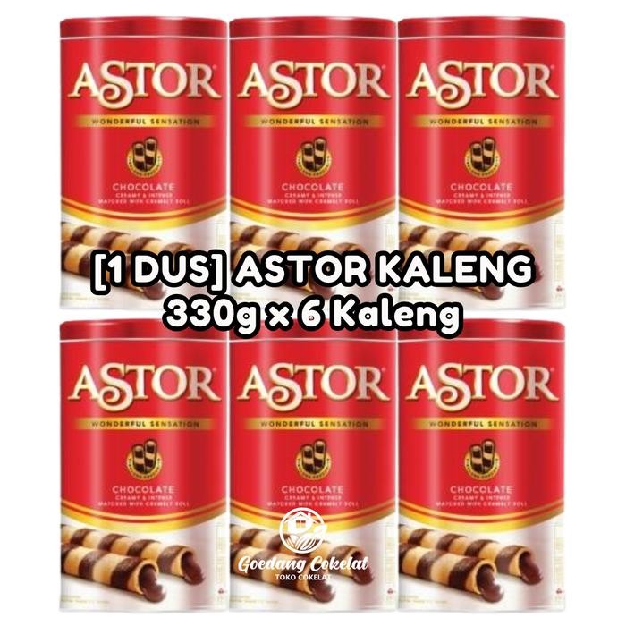 

Astor Kaleng Double Chocolate Wafer Stick Wonderful Sensation 1 Dus Isi 6 Kaleng x 330g