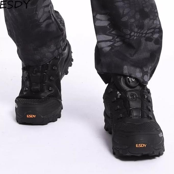 Sepatu Esdy tali putar pendek 4inci / sepatu tactical tali putar Terlaris