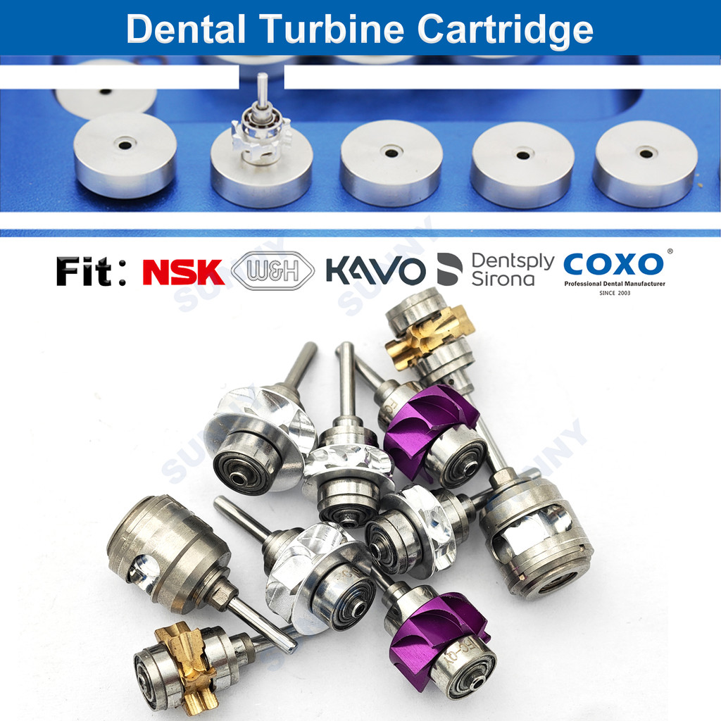 GUMO Dental Turbine Cartridge Dental Air Rotor Handpiece Rotor Fit NSK KAVO W&H Sirona COXO High Spe