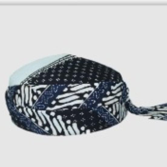 Diskon Peci Batik Jogokariyan Motif Parang Tlitik Putih Kopeah Jogokaryan