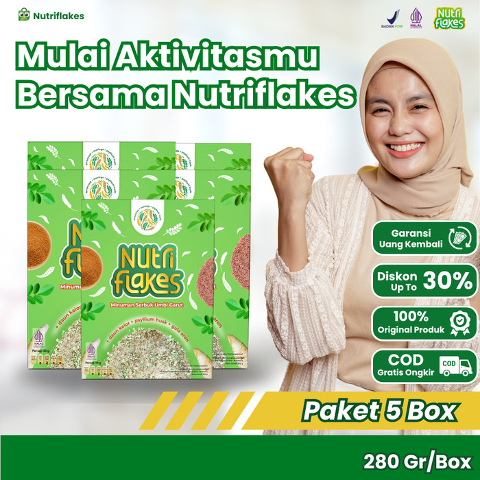 

NUTRIFLAKES BANTU ATASI ASAM LAMBUNG PAKET HEMAT 5 BOX