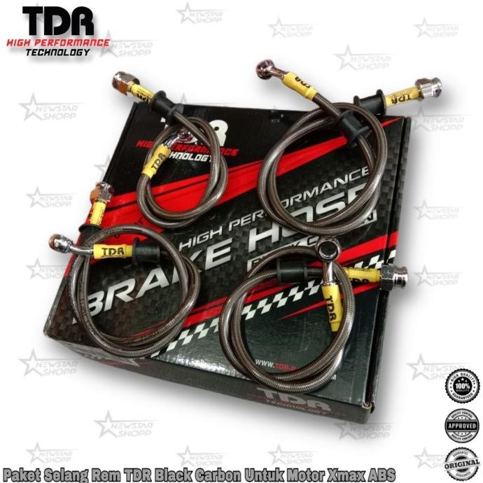 selang rem tdr xmax abs carbon brake hose tdr carbon xmax abs set