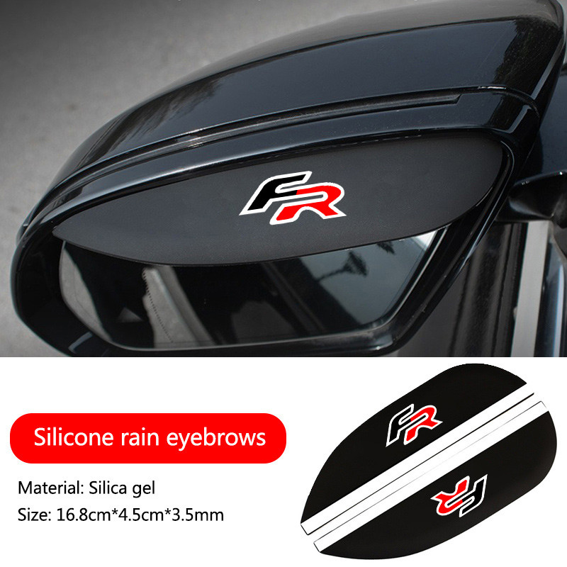 2Pcs Car Rearview Mirror Rain Eyebrow Reversing Mirror Rain Shield For Seat Fr Leon Ibiza Altea Exe