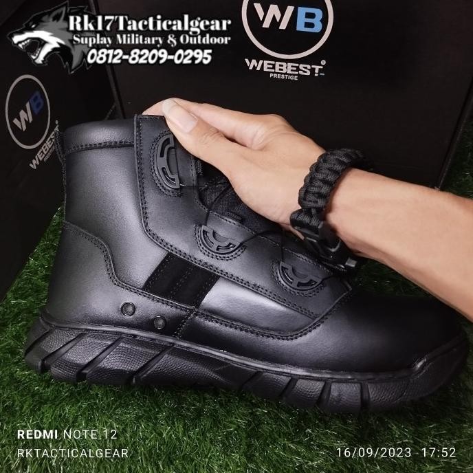 Sepatu PDH Original Webest midtrack Boa System - TNI POLRI Paspamres Terlaris