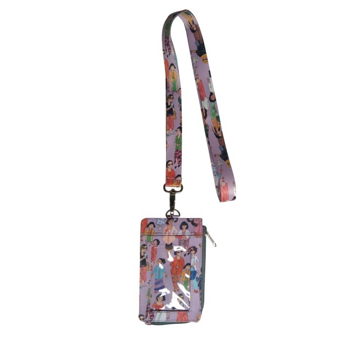 

Lanyard ID Card Holder Wallet KEBAYA PINK Kamalika Artprints