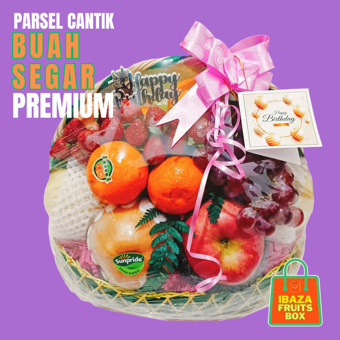 

Hampers Parsel Ulang Tahun Ibaza fruitsBOX - KeranjangBesar Size L Buah Segar Premium Kualitas