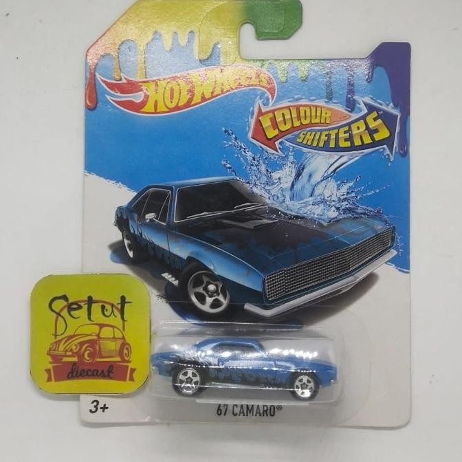 HOT WHEELS HOTWHEELS COLOR SHIFTER LAMA 67 CAMARO BIRU HITAM FLAME