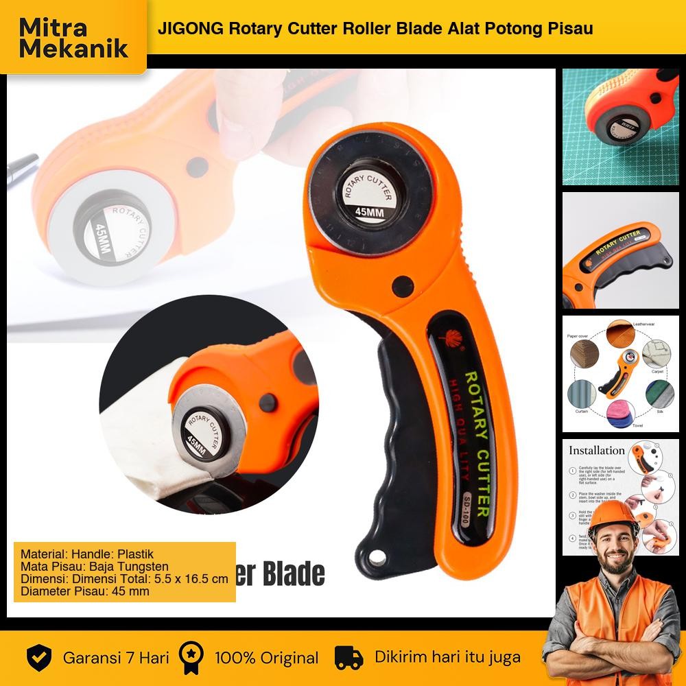 

JIGONG Rotary Cutter Roller Blade Alat Potong Pisau Putar 45mm - SD-100