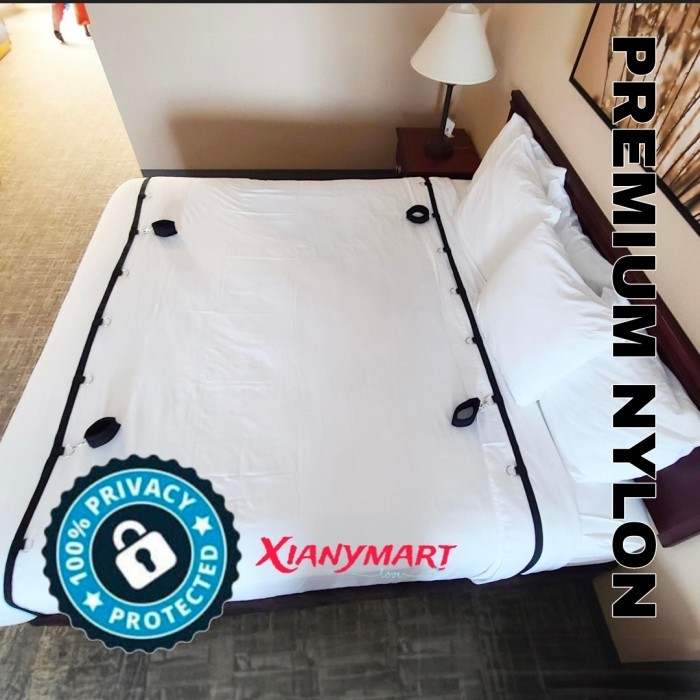 TERBARU - xiany bed bondage nylon webbing bdsm real ikatan kasur cinta