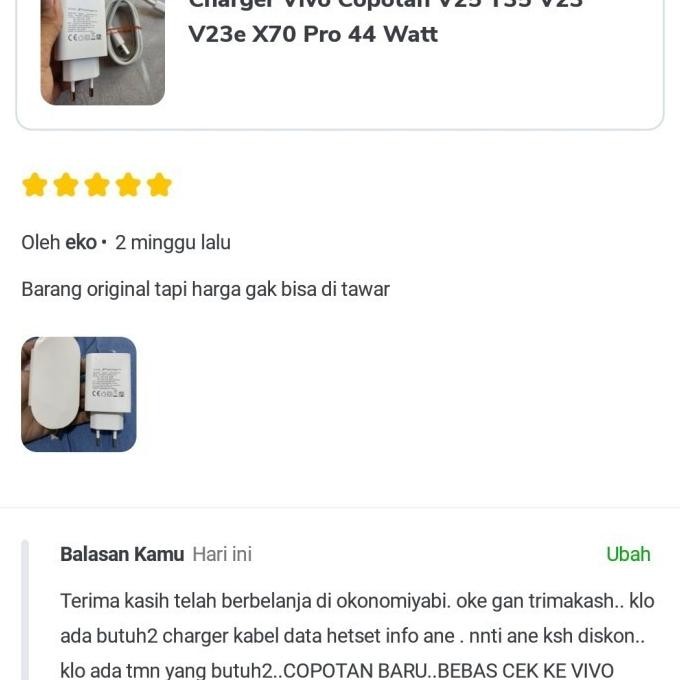 Charger iQoo Original Z7x Copotan 80WATT