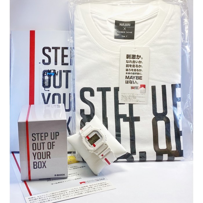 BERGARANSI Jam tangan Casio G-shock X Marlboro DW-5600VT+white number (N)ine set