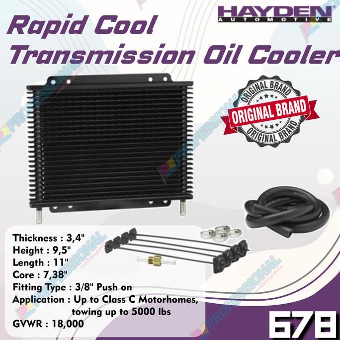 ATF Transmission Cooler Hayden 678 Rapid Cool Innova Pajero Fortuner
