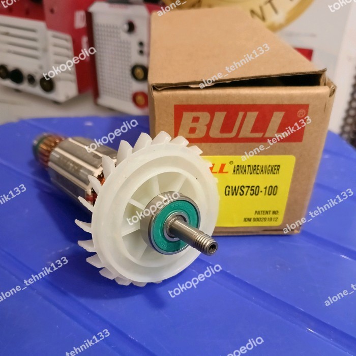 Armature Angker Bull Gws750-100 For Mesin Gerinda Bosch Gws 750-100