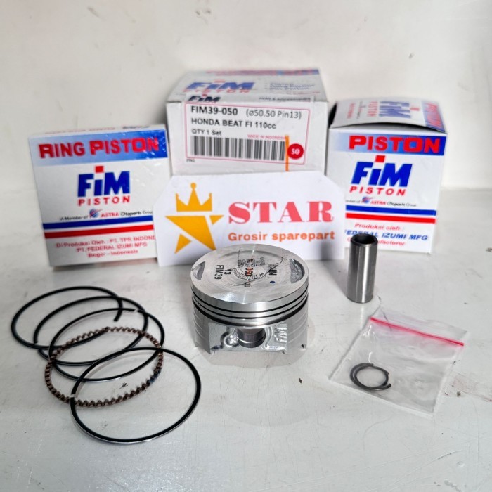 Piston Kit Beat Kvy / Scopy Karbu / Spacy Fim39 Beat Fi / Scoopy Fi / Spacy Fi Pen 13