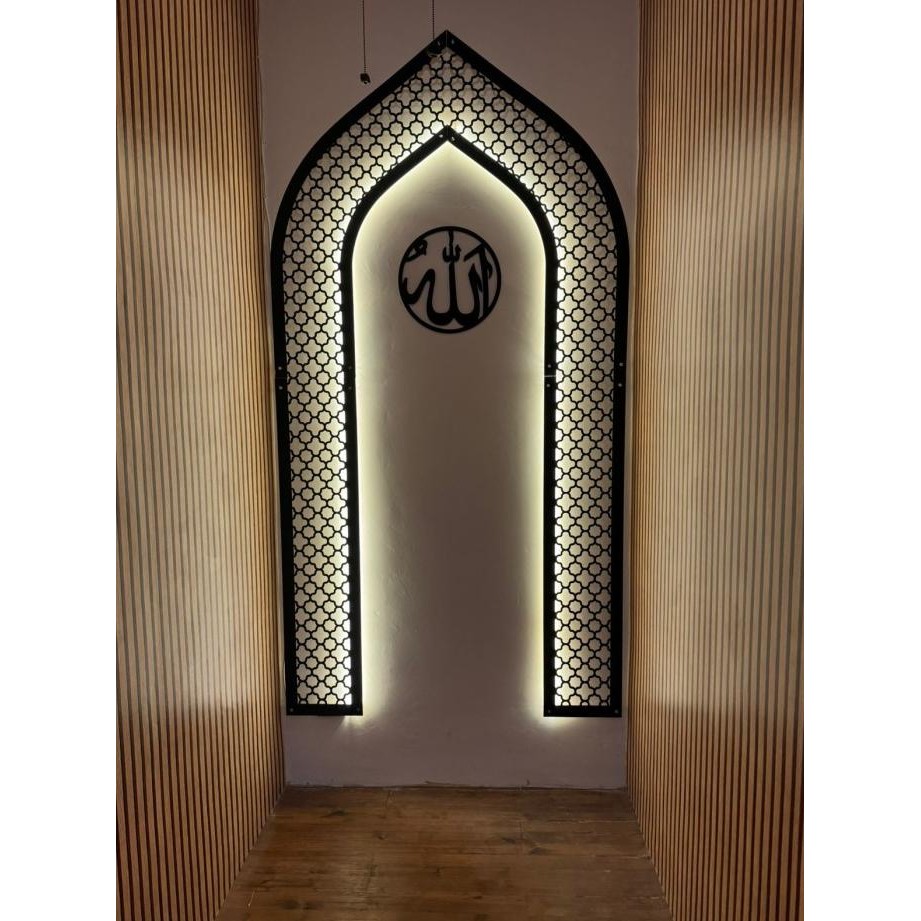 Terjangkau Mihrab Mushola Rumah V2 | Dekorasi Mihrab Mushola Moroccan Style Led