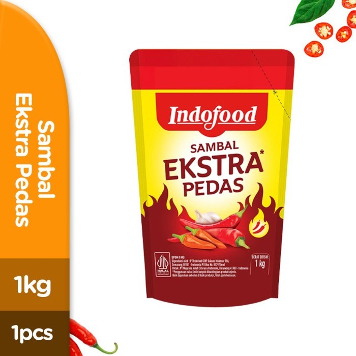 

INDOFOOD SAMBAL EXTRA PEDAS POUCH 1 KG