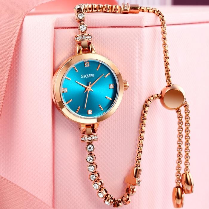 JAM TANGAN WANITA ANALOG TALI STAINLESS SKMEI 1854