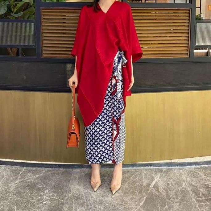 kaftan viscose polos tunik Aruna khas Cirebon batik fariza terbaru