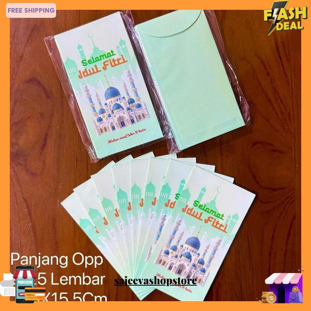 

Amplop Lebaran Panjang Hari Raya Idul Fitri Ukuran 8X16Cm Bisa Cod