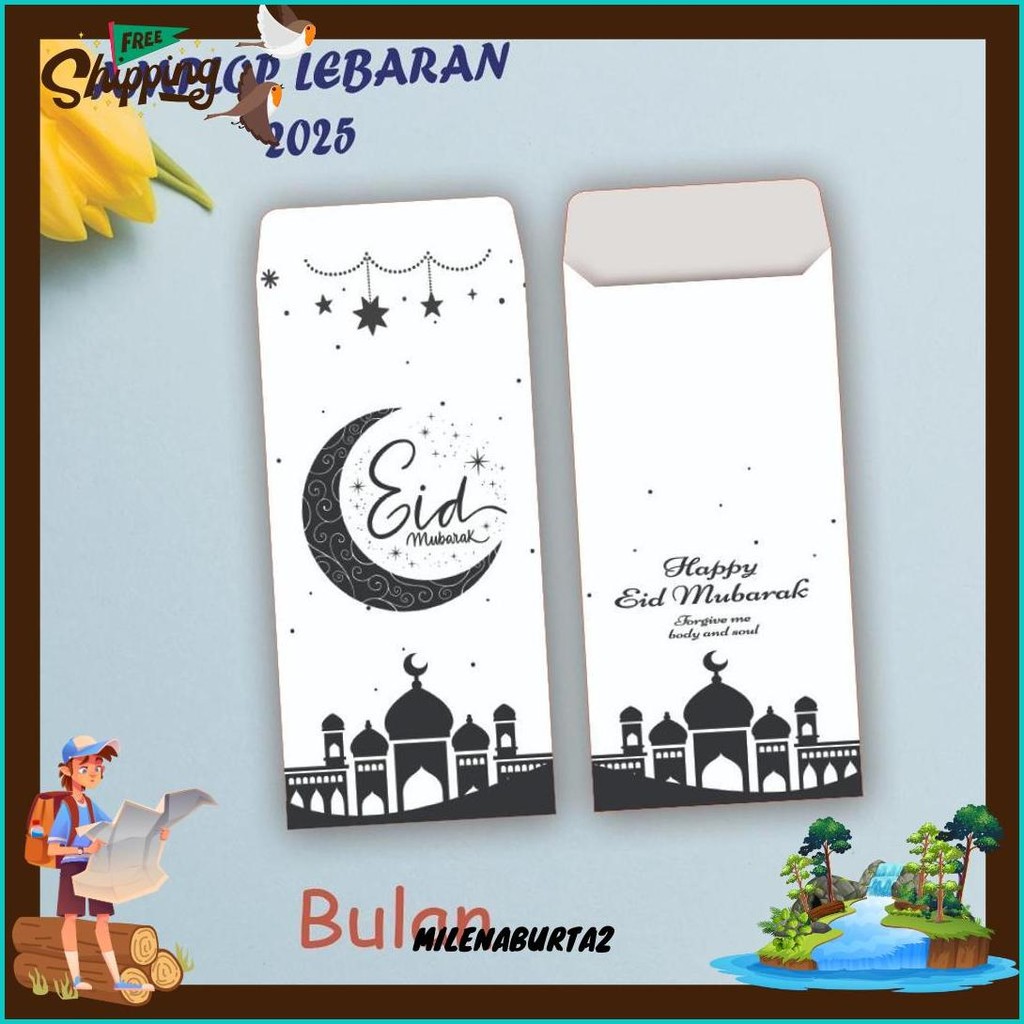 

( 10 Pcs ) Amplop Lebaran/Amplop Angpao Lebaran Murah Eid Mubarak Idul Fitri Bisa Cod