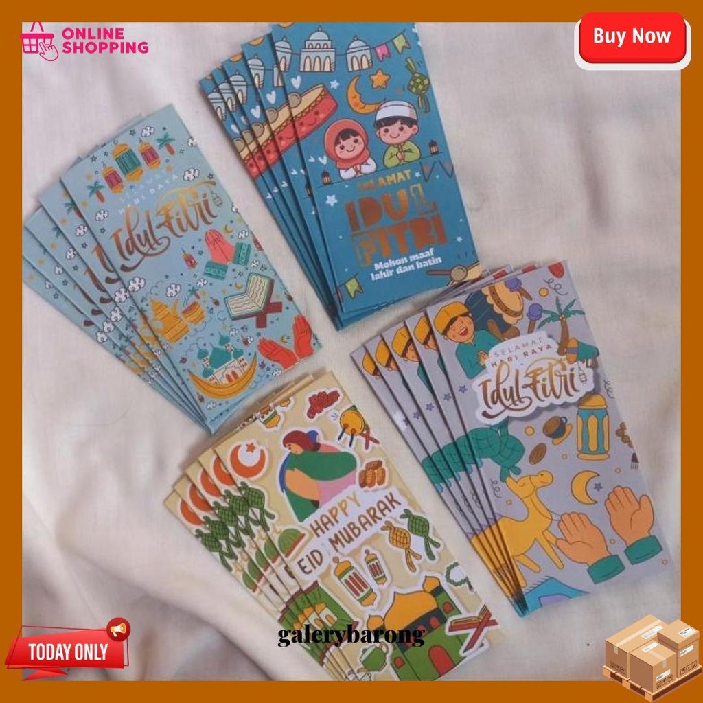 

[Uang Tanpa Dilipat] Amplop Lebaran Premium Tebal Isi 10 Pcs / Amplop Idul Fitri Edisi Terbaru 2025 Cod