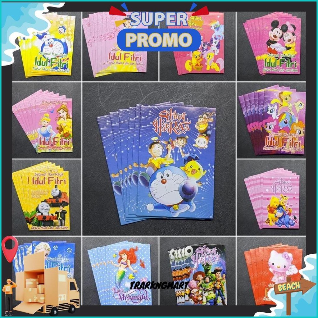 

Amplop Lebaran Karakter Lucu Isi 50Pcs Pack/Box Cod