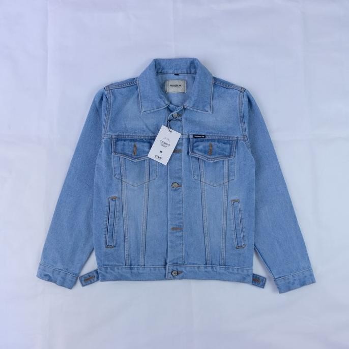 Promo Jaket Jeans Pria Pull&Bear Blue Wash Jacket Denim Pull And Bear Biru