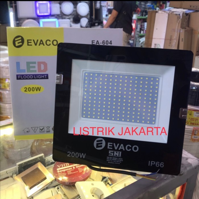 Lampu Led Sorot Tembak 200 Watt 200 W 200Watt 200W Evaco Ip66 Outdoor