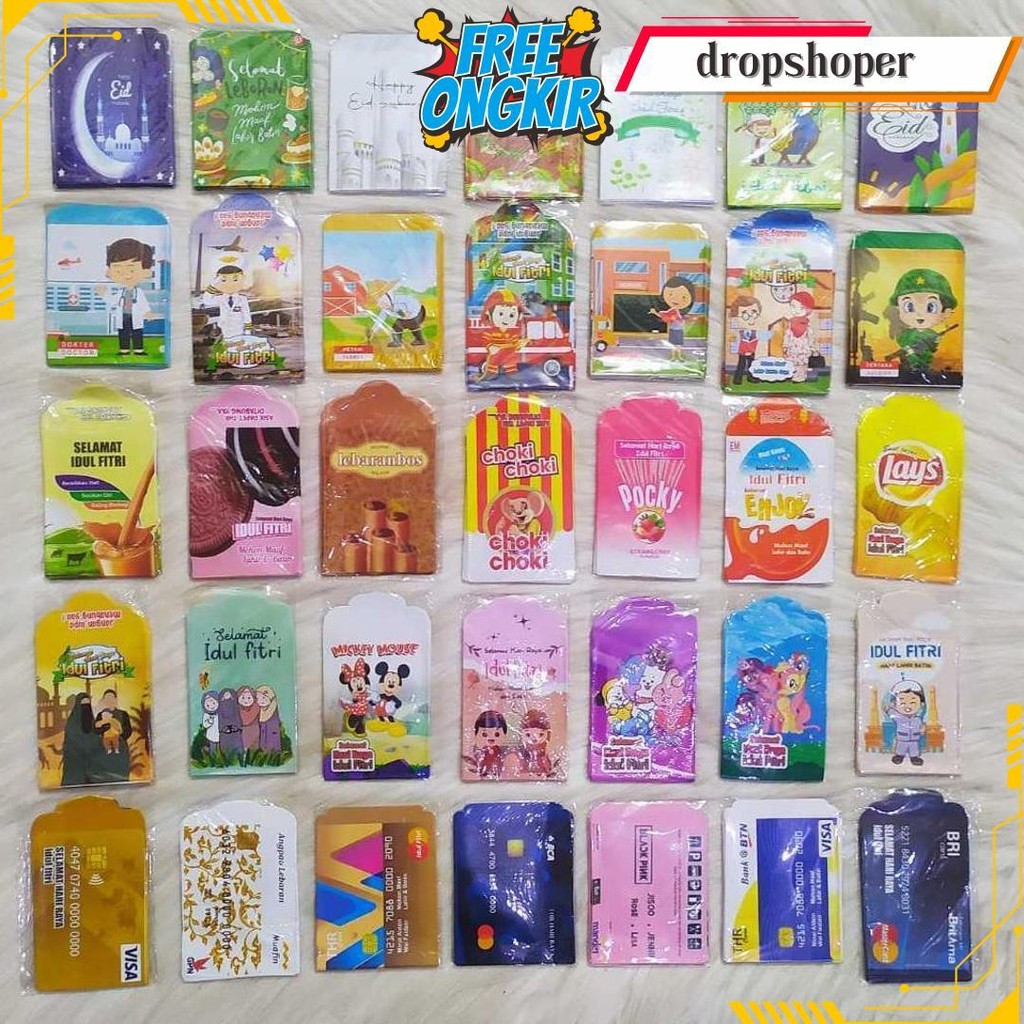 

Termurah Amplop Lebaran Medium 1 Pack Isi 10Pcs/Amplop Karakter Siap Kirim