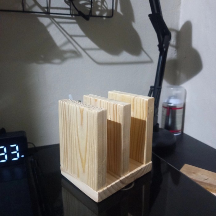 Wooden Laptop Standing Dock Stand Laptop Berdiri