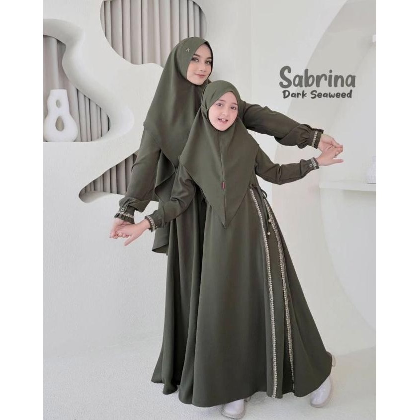 Gamis Couple Ibu dan Anak Perempuan Baju Gamis Muslim Lebaran Sabrina LDS